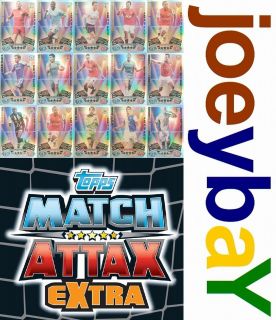   12 EXTRA MAN OF THE MATCH ATTAX HAT TRICK HERO FROM ALL 20 & 10 HEROES