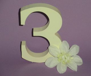 Self Standing Wood Wooden Wedding Reception Table Numbers Centerpiece