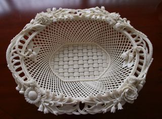 BELLEEK LARGE FOUR STRAND BOSTON BASKET 1955 1979