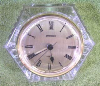 Vintage Table Clock in 24% LEADED CRYSTAL   West Germany