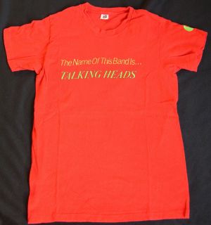 Vtg 1970s THE TALKING HEADS The Name Of This Band T Shirt SMALL 38/40