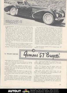 1934 1953 Bugatti 57 Saoutchik Article Longines Wittnauer Watch Ad