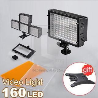 CN 160 LED Video Light Camera Camcorder 4 Way Hot Shoe Lamp For Canon 