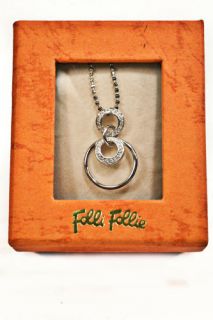 Folli Follie 3 Circle Sterling Silver Chain Necklace