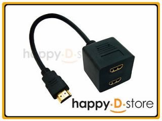 HDMI Adapter Cable Male To 2 x HDMI Female Y Splitter