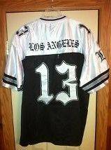 2XL 2 Tone [ W & B ] LA 13 Cholo, Low Rider, Chicano Jersey