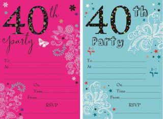   Quality Milestone Birthday Party Invitations Sheets + Envelopes Cards