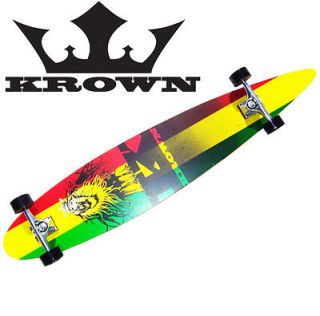 New Krown Complete City Surf Skateboard Longboard Rasta