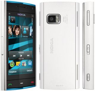 NEW NOKIA X6 16GB BLUE ON WHITE 5MP WIFI TOUCH SCREEN SYMBIAN + FREE 