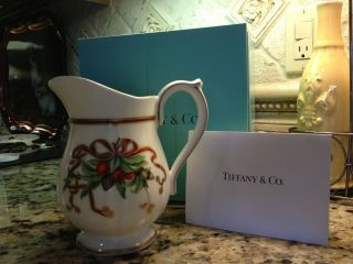 Tiffany & Co. 1996 Tiffany Holiday Christmas Pitcher Box & Certificate 