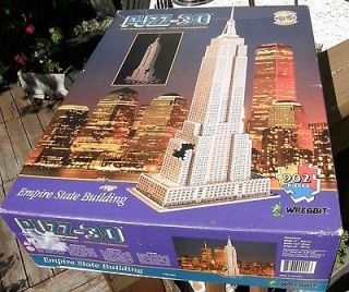 WREBBIT PUZZ 3D EMPIRE STATE BUILDING PUZZLE RARE HARD TO FIND COOL GC