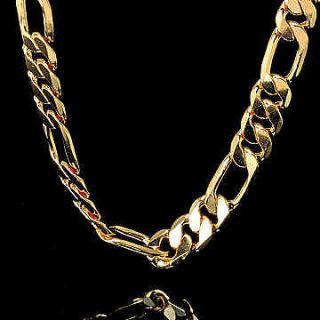 NEW 14K Yellow Gold Filled 24 Figaro Chain 4MM