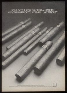 1974 Dunhill Montecruz cigars photo print ad