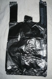 400pcs T Shirt Plastic Grocery Bags XSmall 6x4x15 Black* NEW*