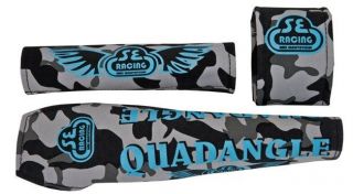 SE Urban Camo Quadangle BMX Padset w/ Blue Logos NEW