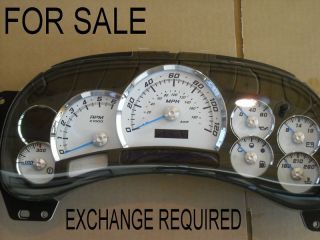 REBUILT ESCALADE STYLE WHITE GAUGE TRUCK DASH CLUSTER (Fits More than 