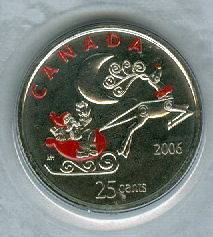 2006 P Quarter 25 Cent Holiday Canada/Canadia​n BU Coin