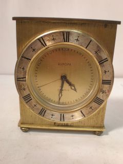 Art Deco.Europa.Ge​rmany.1930 solid brass Alarm clock.