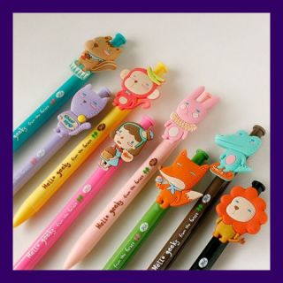 Brand New Kawaii Very Cute Animal Character Ballpoint Pen Biros