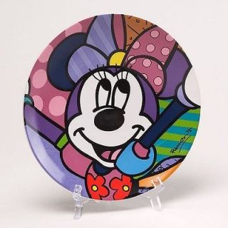   Britto   Minnie Mouse Plate with Stand   Microwave & Dishwasher Safe