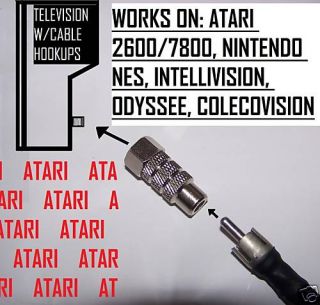 xx ATARI 2600 TV Game converter direct adaptor switch