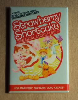   Shortcake FRIDGE MAGNET video game box musical match ups atari 2600