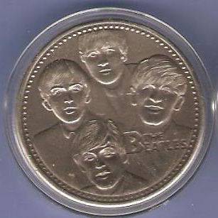 The Beatles FAB 4 Antique Brass Commemortive Coin