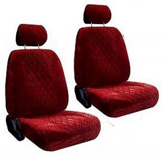 New Maroon Diamond Swirl Low Back Bucket Car Truck SUV Seat Covers #3