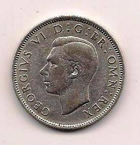 GREAT BRITAIN FLORIN 1941 SILVER COIN