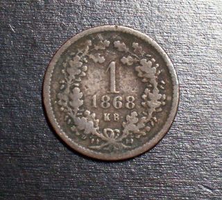 AUSTRIA KREUZER 1868B AUSTRIAN COIN