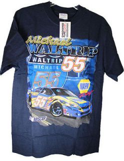 Michael Waltrip NASCAR T Shirt LARGE Blue NAPA AUTO PARTS