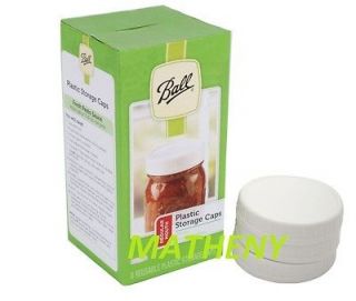   Regular Mouth Plastic Storage Lids~Mason Canning Jar Caps Lot of 8 NEW