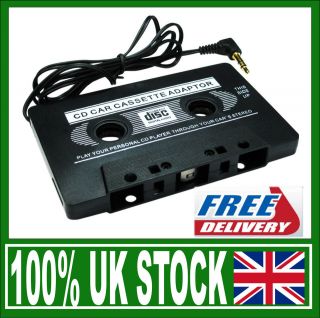 5mm to Car Audio Tape Cassette Adaptor Adapter Black for  iPod 