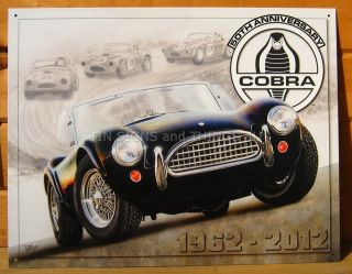   50th TIN SIGN metal wall decor vtg muscle car auto racing ford 1847