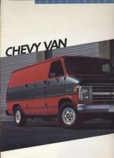 1986 Chevrolet Chevy Van Beauville Sales Brochure Book