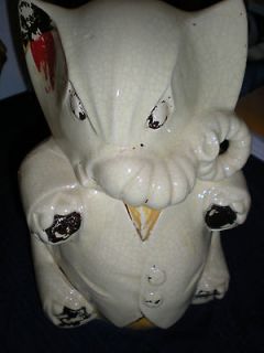   Vintage McCoy Elephant Cookie Jar #41 Rare and unique collectible