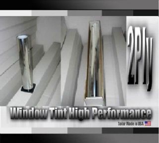24 x50 Silver CHROME MIRROR Window Tint Car Home Commercial HP 2ply 