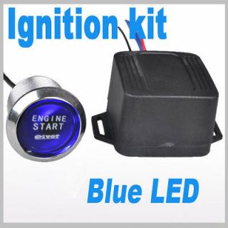 Car 12V Engine Start Blue LED Push Button Switch Ignition Starter