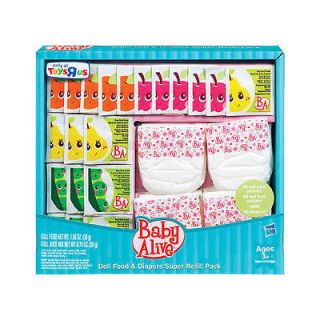 Baby Alive Play Doll Food & Diapers Super Refill Pack New