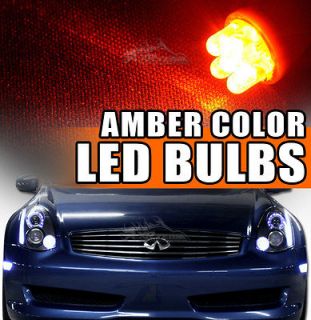   Yellow T10 Wedge 6x LED Car Parking/Turn Signal/Tail Light Lamp Bulbs