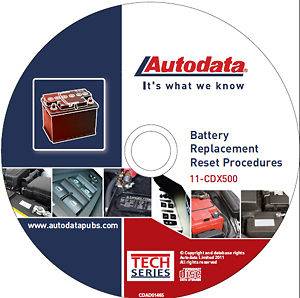 Autodata 11 CDX500 Battery Replacement CD Disk