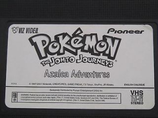 Pokemon Vol. 47 The Johto    Azalea Adventures (VHS, 2001)