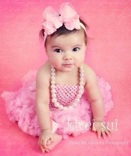 Baby Girls Light Pink Crochet Tube Top for Pettiskirt Tutu 1 3 Yrs TU6