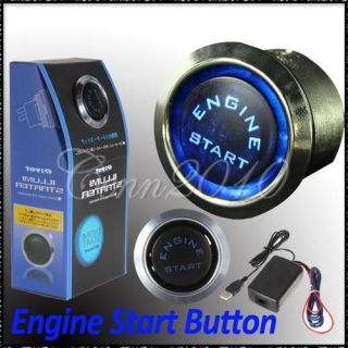 Car Auto Engine Start Push Button Switch Ignition Starter Kit Blue LED