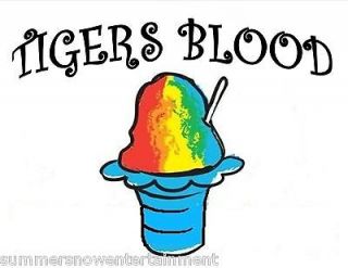 TIGERS BLOOD SYRUP MIX Snow CONE/SHAVED ICE Flavor PINT