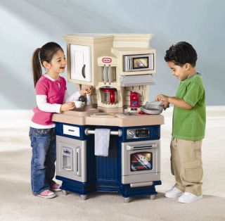   Kid Toy Pretend Play House Kitchen Set w/ Cooking Sounds & Dishes