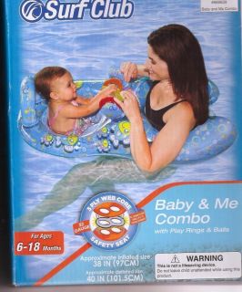 Baby INFANT BABY & MOMMY COMBO Boat Infant Swim Pool Float Raft Seat w 