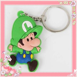 Nintendo Super Mario Baby Luigi Rubber Key Chain Ring Accessories 