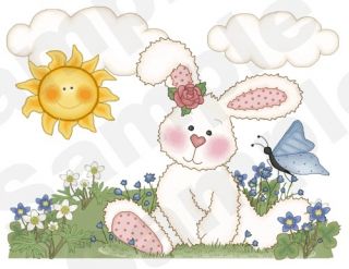   BUTTERFLY BUNNIES BEES BABY CHILDRENS WALL BORDER STICKERS DECALS