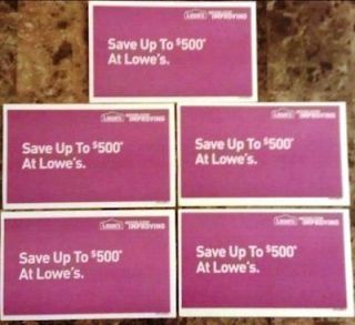 Newly listed ♥ NEW ♥ ( 5 ) ♥ Authentic Lowes 10% Off coupons 